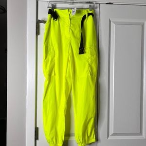 Neon Joggers with belt